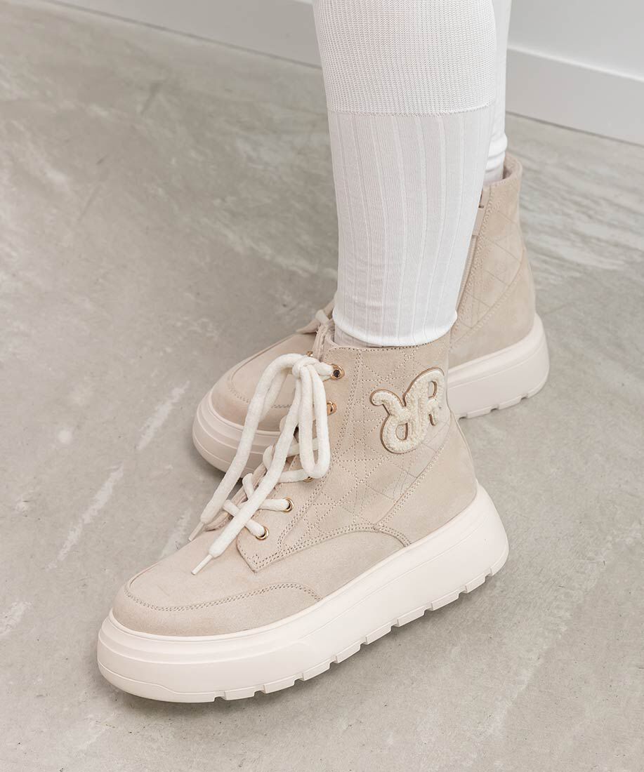  「キルティングデザインハイカットスニーカー」|スニーカー|