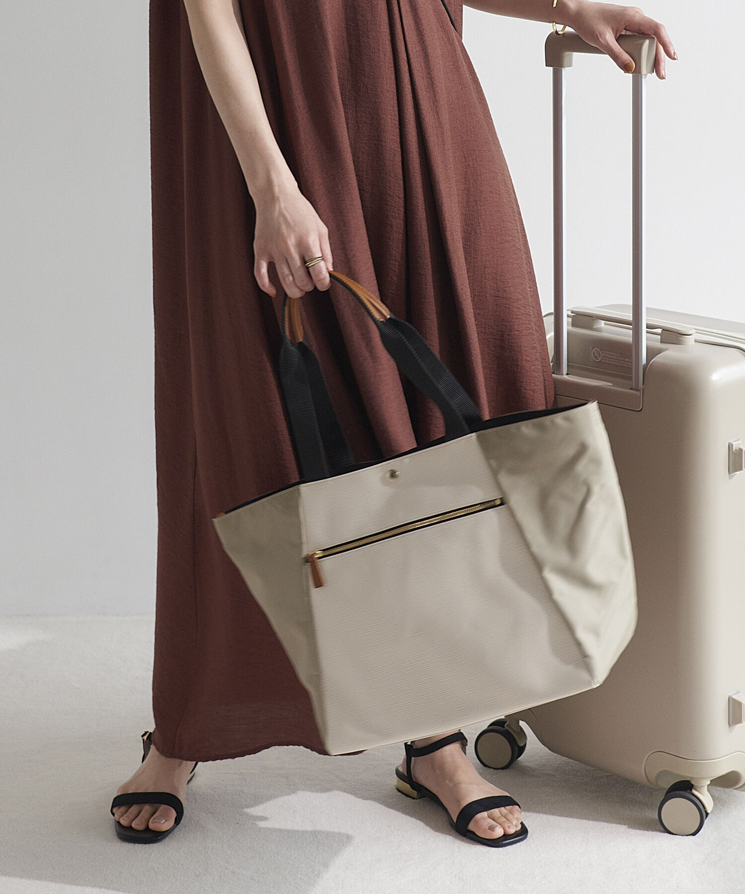 TOPKAPI BREATH「【VERY11月号掲載】RIPPLE  TRIPリプル トリップナイロン コンビ キャリーオンビッグ トートトラベル旅行」|トートバッグ|