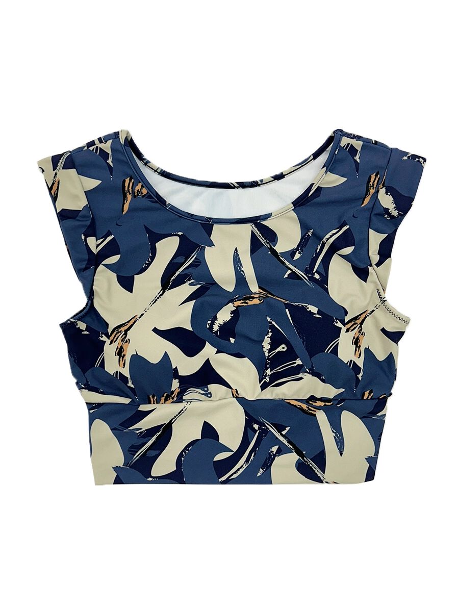 ALBOVE「抽象柄プチスリーブブラ」|ビキニトップス|