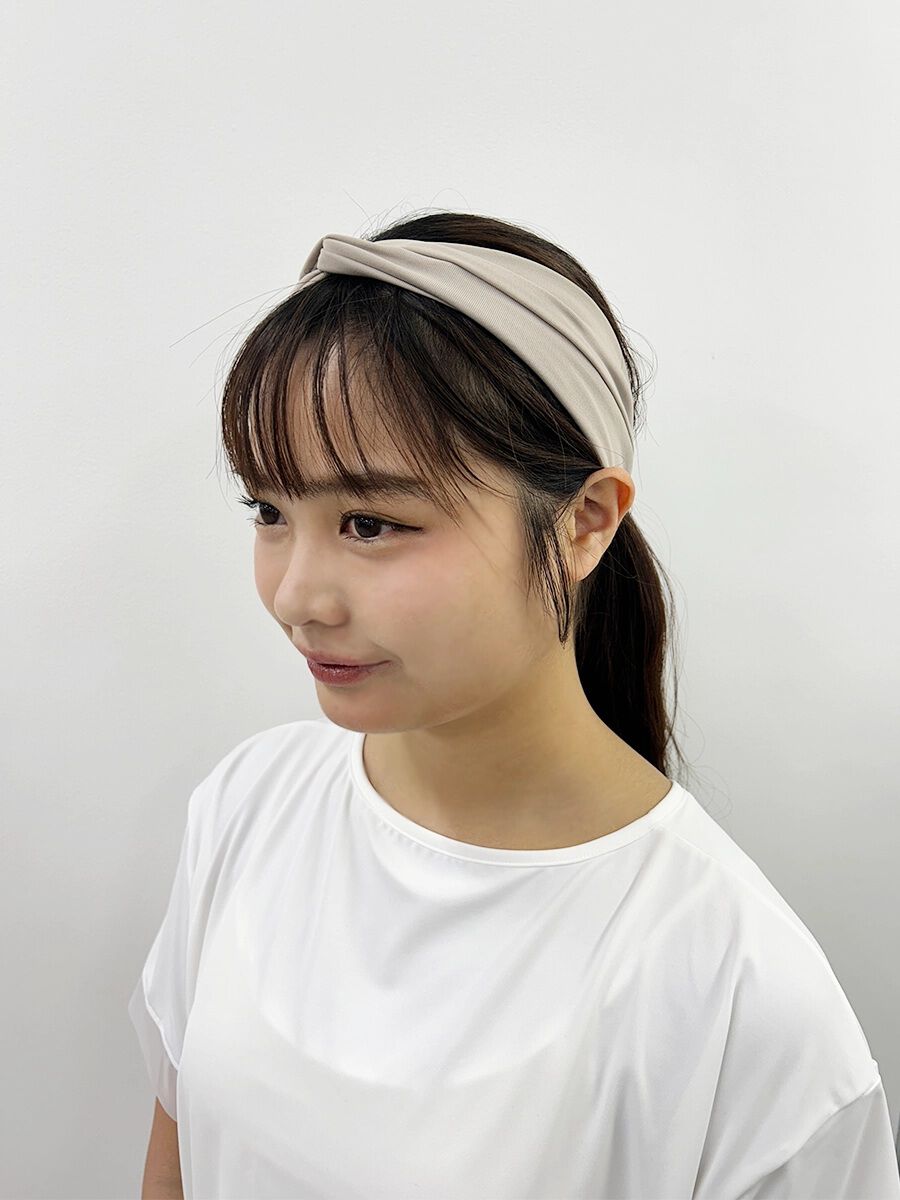 ALBOVE「ナイロン素材無地ヘアバンド」|ヘアバンド|