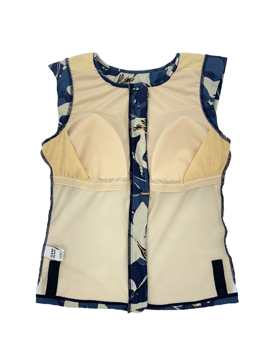 ALBOVE「抽象柄プチスリーブフィットネス水着」|ビキニ|