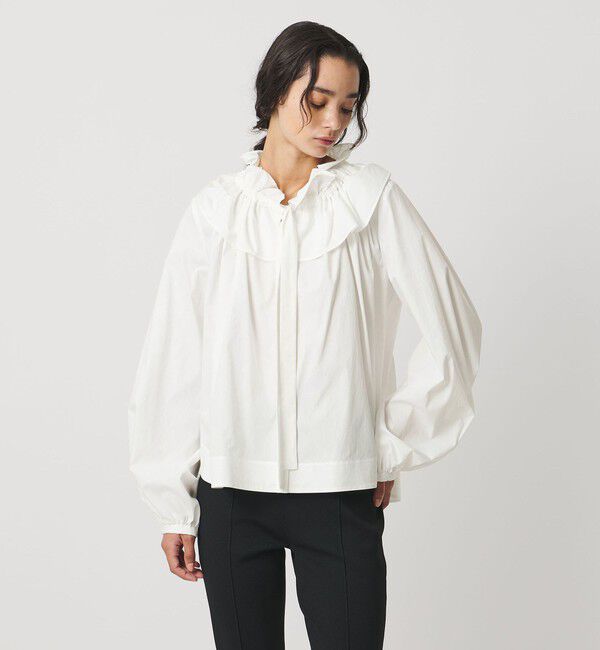 AEWEN MATOPH「＜AEWEN MATOPH＞ギャザーリボンブラウス ‐ ウォッシャブル ‐」|シャツ・ブラウス|