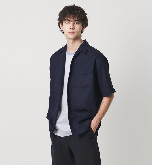 UNITED ARROWS「ポンチボーダー Tシャツ デオドラント 抗菌防臭 接触冷感」|Tシャツ・カットソー|