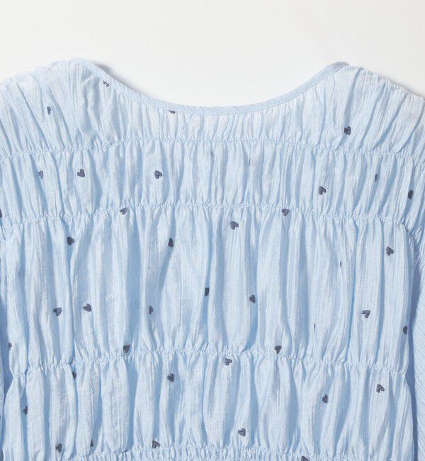 EMMEL REFINES「＜EMMEL REFINES＞EM ハートシシュウ シャーリング ブラウス」|シャツ・ブラウス|