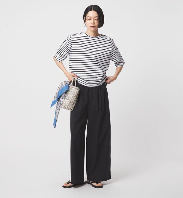 UNITED ARROWS green label relaxing「クロップド ポンチ Tシャツ」|Tシャツ・カットソー|