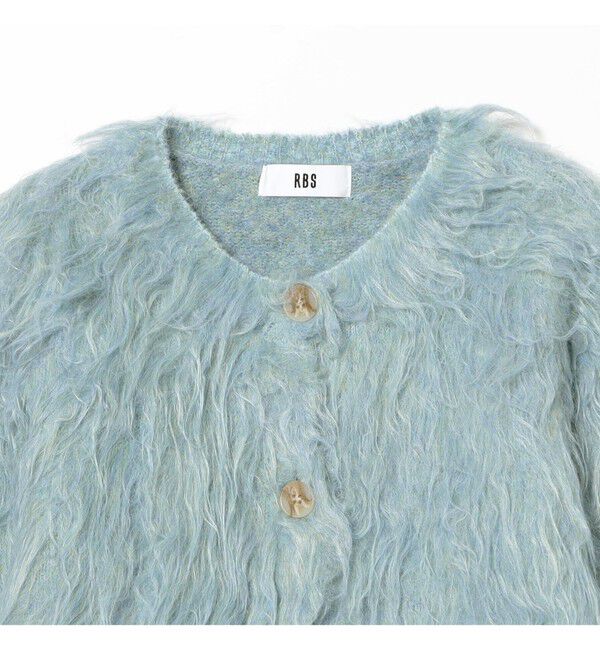 Ray BEAMS 「RBS / ミックスシャギー クルーネック カーディガン」|カーディガン|