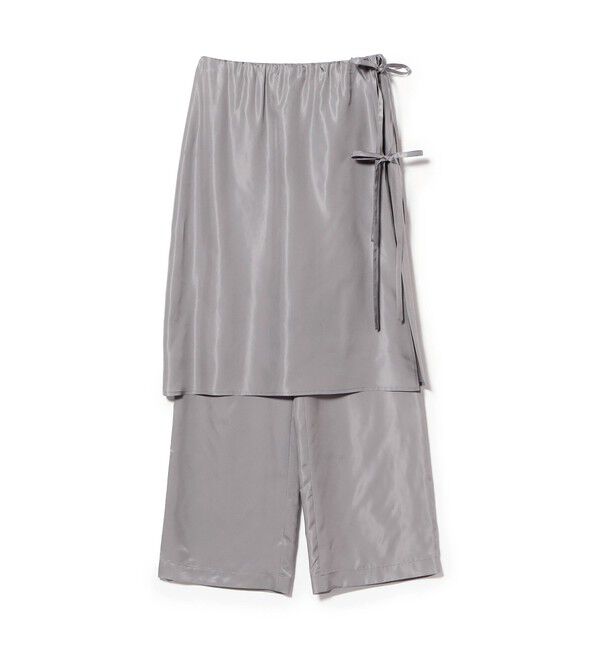 Demi-Luxe BEAMS 「INSCRIRE / キュプラ レイヤード パンツ」|チノ|GREY