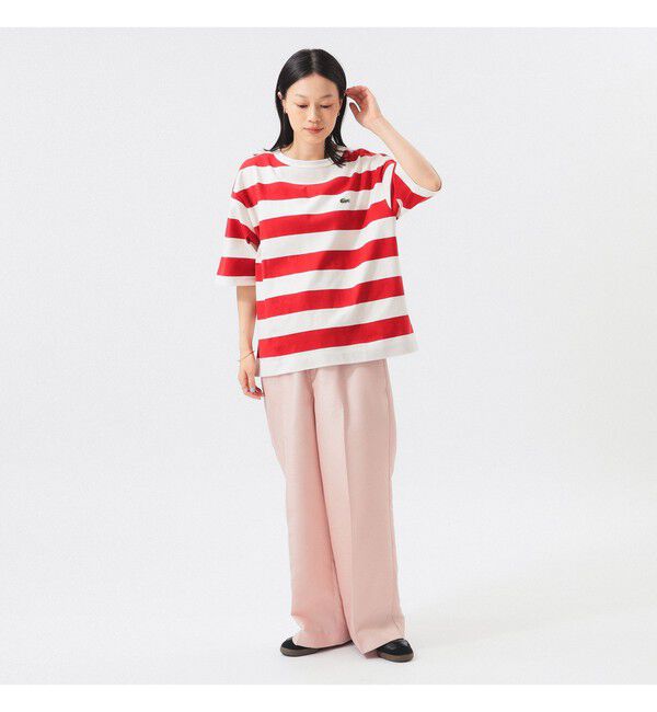 BEAMSBOY「【WEB限定】【別注】LACOSTE / ボーダー ショートスリーブ Tシャツ」|Tシャツ・カットソー|