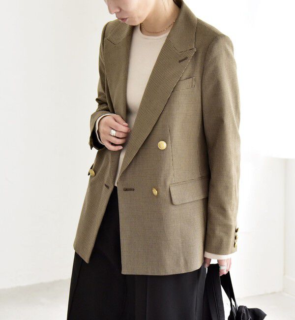 quaranciel「quaranciel:〈洗濯機可能〉ハンサム ダブルブレスト ブレザー ジャケット（セットアップ対応）」|テーラードジャケット|