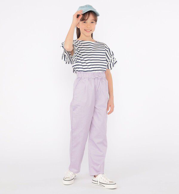 SHIPS KIDS「SHIPS KIDS:140～150cm / オーガニック コットン フリル スリーブ TEE」|Tシャツ・カットソー|