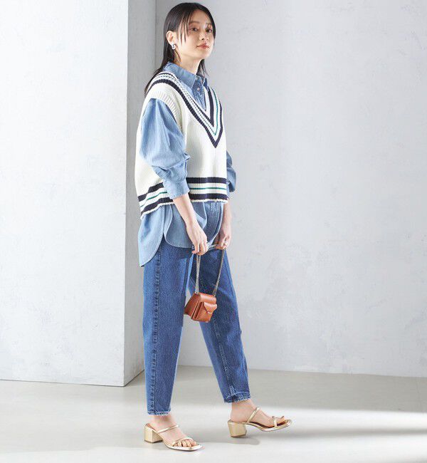 SHIPS for women「【SHIPS別注】WRAPINKNOT:〈手洗い可能〉チルデン ニット ベスト」|ベスト・ジレ|