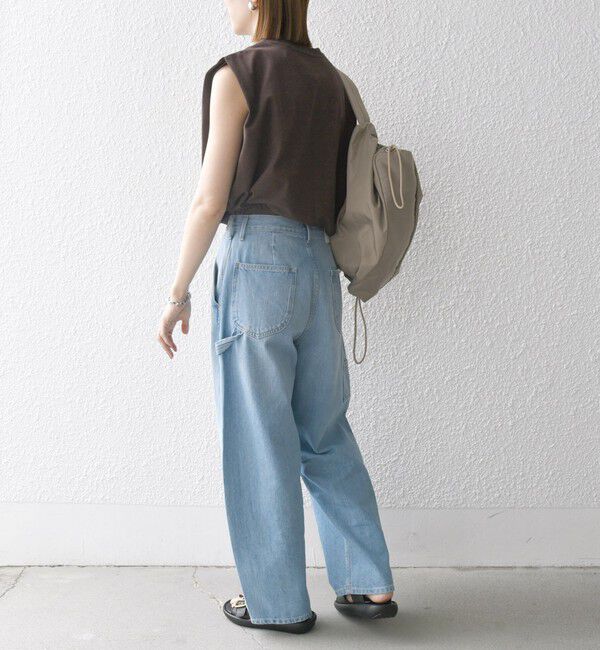 SHIPS any「《一部追加予約》SHIPS any:〈抗菌防臭/洗濯機可能〉USAコットン ラウンドヘム ノースリーブ TEE」|Tシャツ・カットソー|