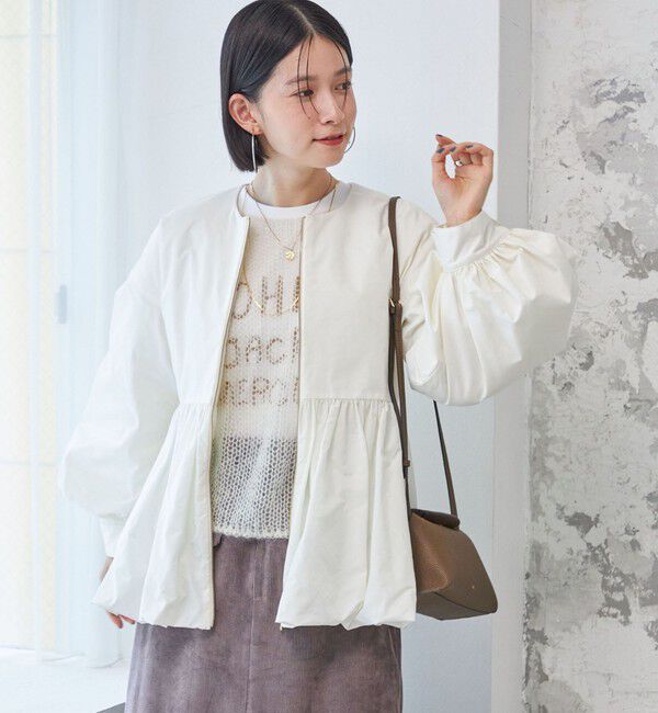 SHIPS for women「ペプラム バルーン 中綿 ブルゾン」|その他|