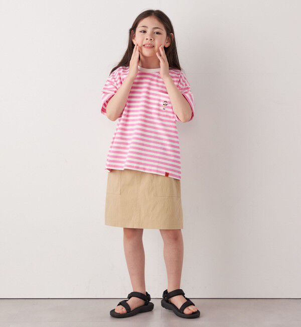 SHIPS any「【SHIPS any別注】UNIVERSAL OVERALL: ボーダー Tシャツ <KIDS>」|Tシャツ・カットソー|