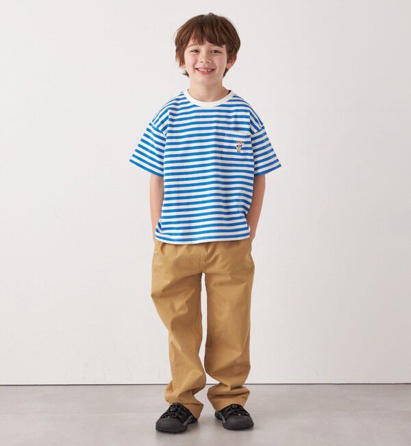 SHIPS any「【SHIPS any別注】UNIVERSAL OVERALL: ボーダー Tシャツ <KIDS>」|Tシャツ・カットソー|