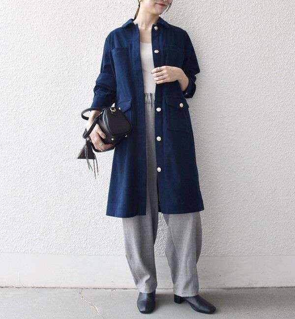 SHIPS any「SHIPS any:〈手洗い可能〉コーデュロイ シャツ ジャケット ワンピース」|ワンピース|