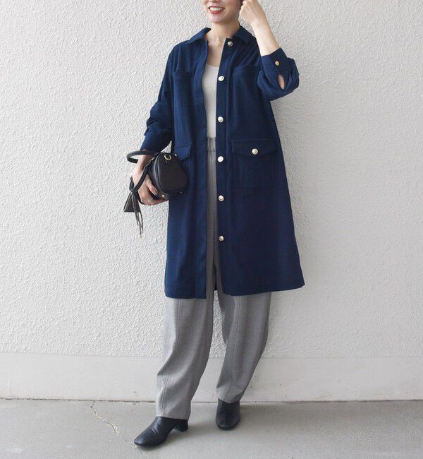 SHIPS any「SHIPS any:〈手洗い可能〉コーデュロイ シャツ ジャケット ワンピース」|ワンピース|