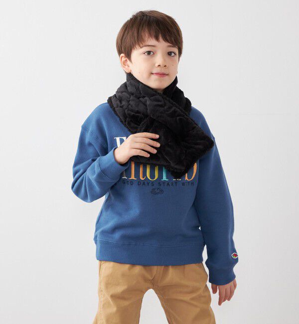 SHIPS any「Lee:〈手洗い可能〉ボア キルティング リバーシブル ポケット マフラー <KIDS>」|マフラー|