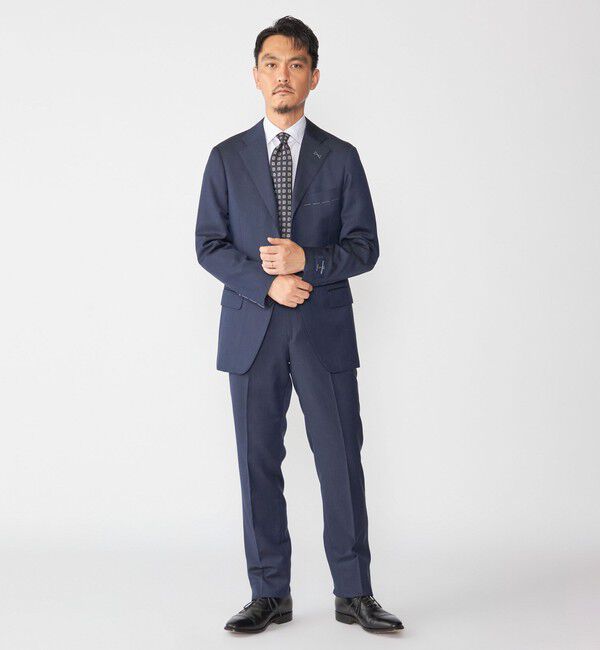 SHIPS「SHIPS: Ermenegild Zegna TRAVELLER ヘリンボーン スーツ」|スーツ|ネイビー