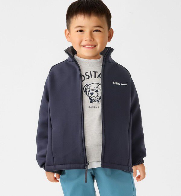 SHIPS Colors 「SHIPS Colors:110～150cm/ 〈洗濯機可能〉リバーシブル ジップブルゾン◇」|ブルゾン・スタジャン|