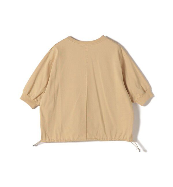 SHIPS for women「《一部追加予約》【WEB限定】〈接触冷感 / 汗染み防止加工〉オーガニック コットン 裾 ドロスト トップス」|Tシャツ・カットソー|