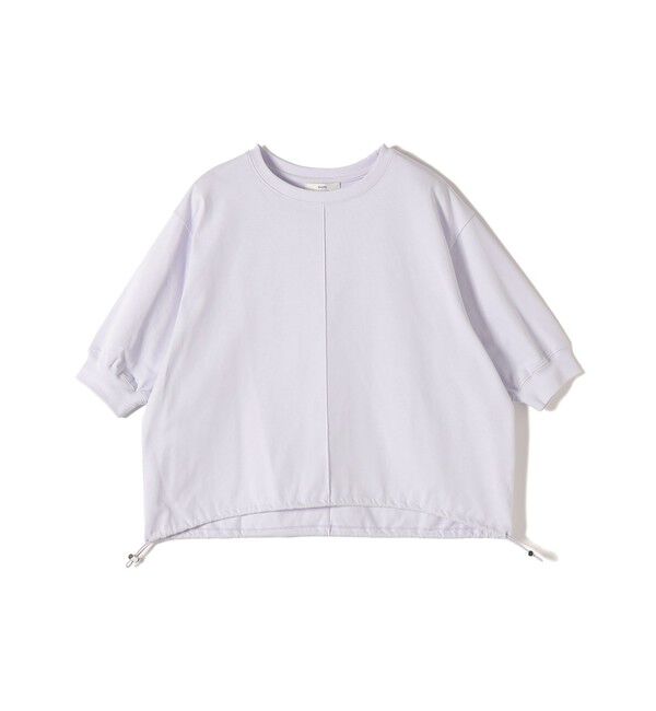 SHIPS for women「《一部追加予約》【WEB限定】〈接触冷感 / 汗染み防止加工〉オーガニック コットン 裾 ドロスト トップス」|Tシャツ・カットソー|