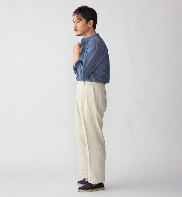 SHIPS「【SHIPS別注】Salvatore Piccolo: バンドカラー プルオーバー デニム シャツ」|シャツ・ブラウス|