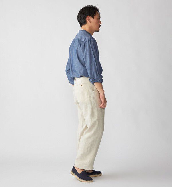 SHIPS「【SHIPS別注】Salvatore Piccolo: バンドカラー プルオーバー デニム シャツ」|シャツ・ブラウス|