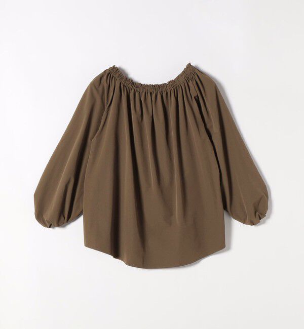 quaranciel「《予約》quaranciel:〈接触冷感/UVカット/撥水加工〉ギャザー オフショル ラッシュガード ブラウス」|シャツ・ブラウス|