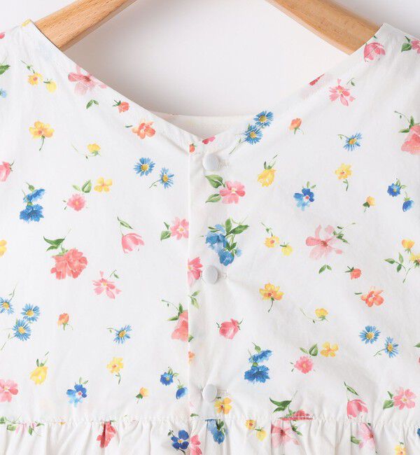 SHIPS KIDS「SHIPS KIDS:80～90cm / ノースリーブ フラワー プリント ワンピース」|ワンピース|
