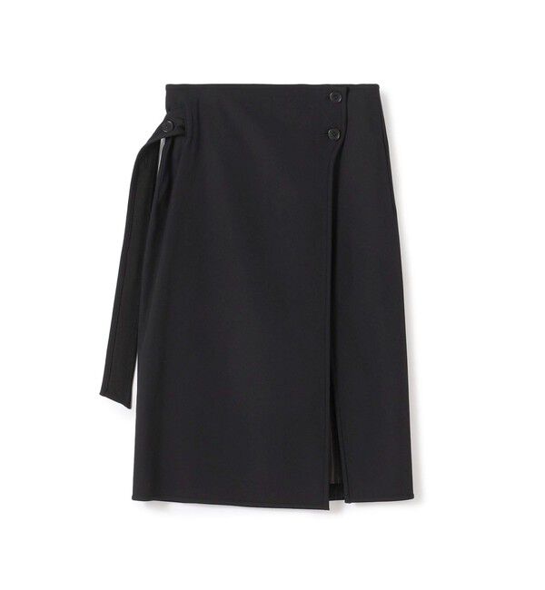 BACCA「ウールレーヨンツイル オーバースカート」|スカート|19 ブラック
