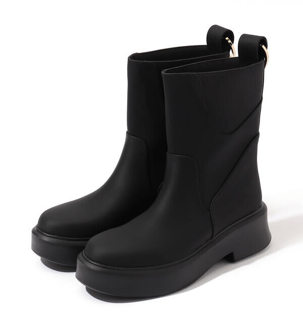 TOMORROWLAND GOODS「Purpred ラバーショートブーツ」|ショートブーツ|19 ブラック