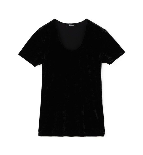Edition「クラッシュベロアTシャツ」|Tシャツ・カットソー|19 ブラック