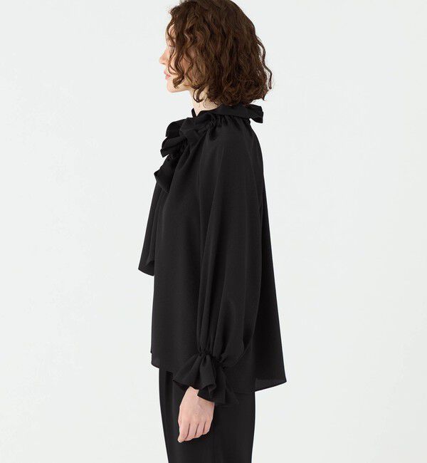 Ballsey「ウズラクレープ ボリュームギャザーブラウス」|シャツ・ブラウス|