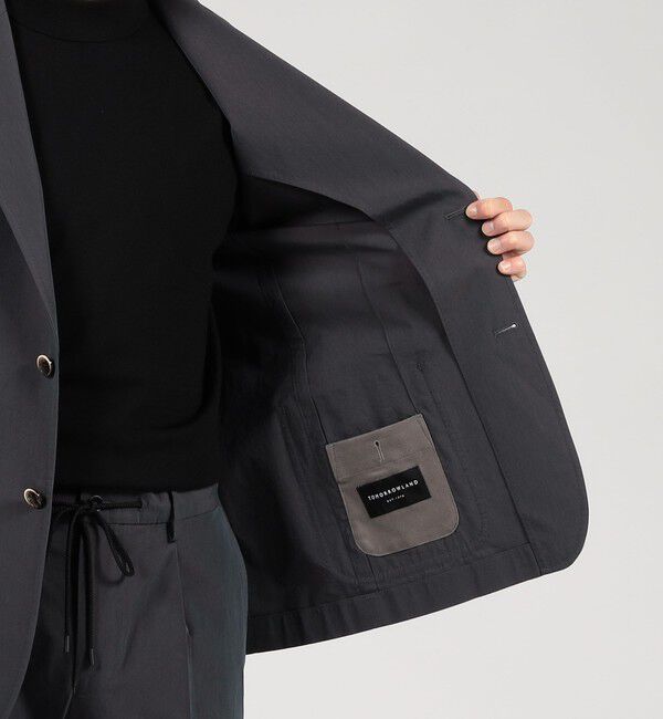 TOMORROWLAND MENS「コットンナイロンシャンブレー シングルブレステッド 2Bジャケット FABRICA」|テーラードジャケット|