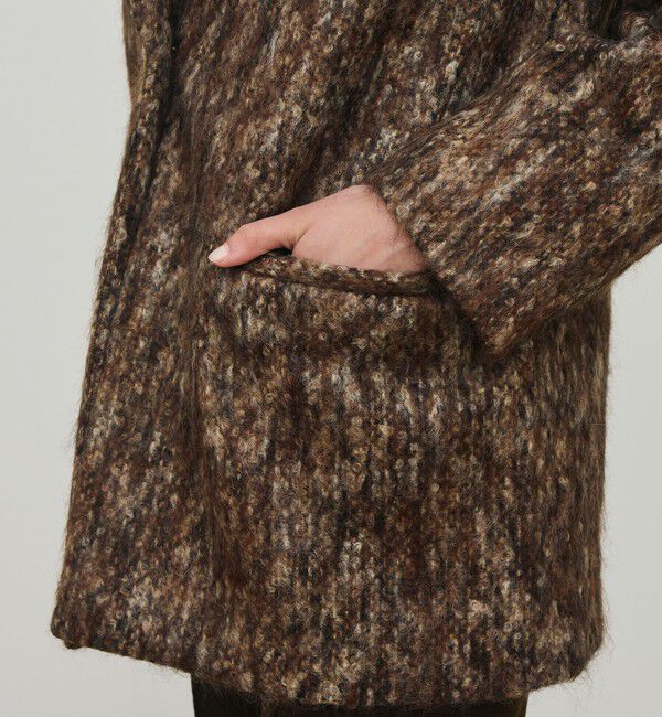 DES PRES「モヘヤレオパード ジャコット」|チェスターコート|