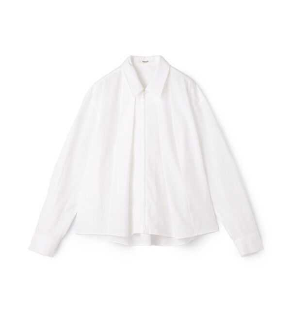 MACPHEE「コットンタイプライター ジップブラウス」|シャツ・ブラウス|11 ホワイト
