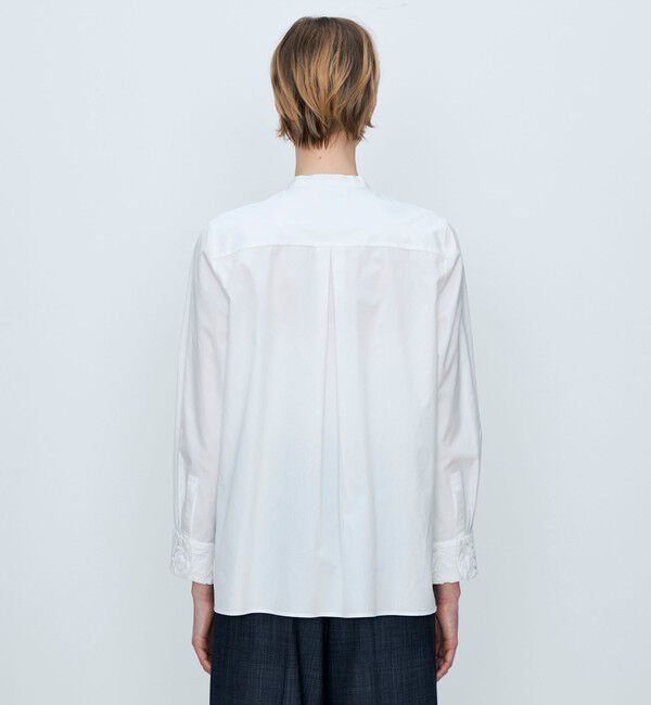 TOMORROWLAND collection「ケミカルフラワーレース タイブザムブラウス」|シャツ・ブラウス|