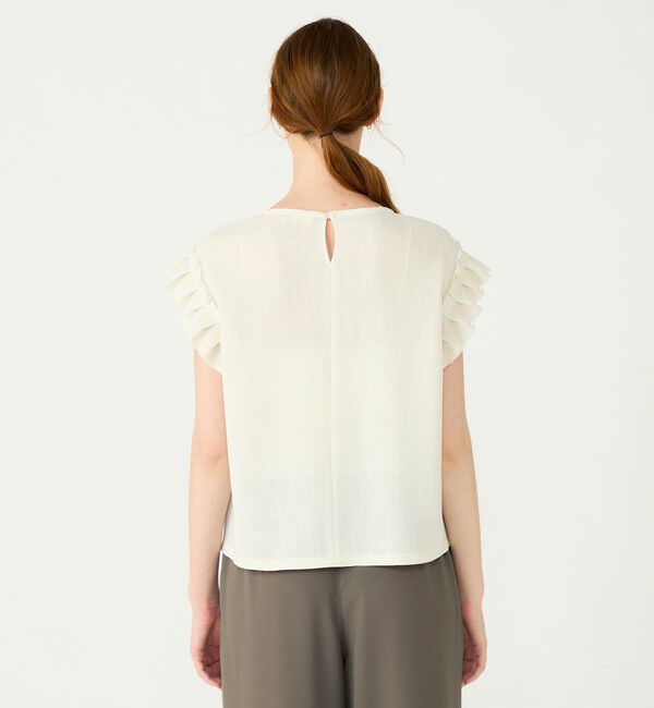 Ballsey「【WEB限定・先行予約】カラミ フリルスリーブブラウス」|シャツ・ブラウス|