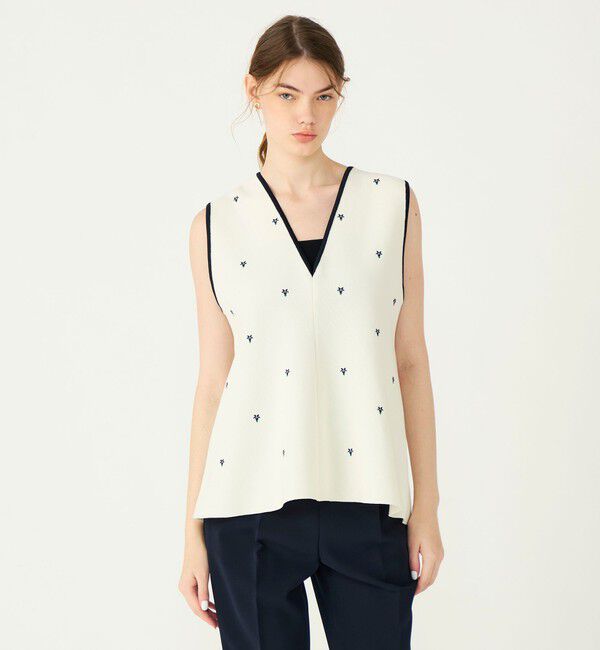 Ballsey「【WEB先行予約】ミラノリブ 2-wayノースリーブプルオーバー」|ニット・セーター|