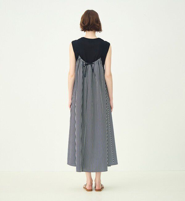 MACPHEE「【WEB先行予約】トリコットストライプ キャミソールワンピース」|ワンピース|