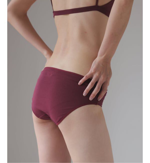 EMILYWEEK「【RESET】オーガニックコットン混 ショーツ（ベージュ、ボルドー）」|インナー|