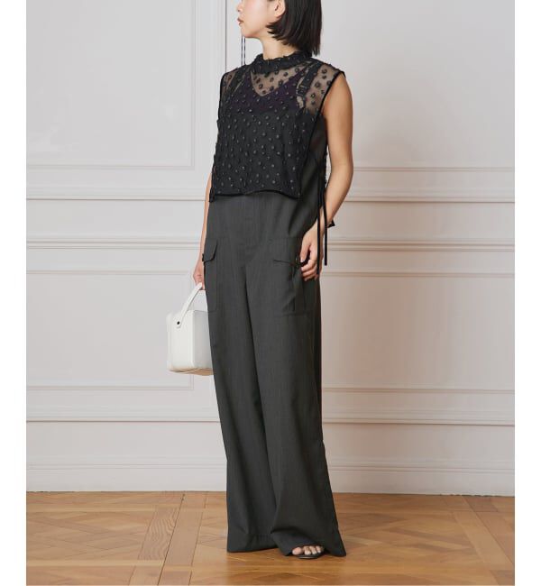 IENA LA BOUCLE「IENA LA BOUCLE フラワーモチーフチュールベスト」|シャツ・ブラウス|