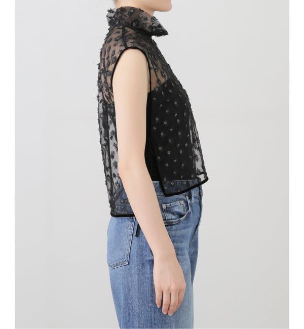 IENA LA BOUCLE「IENA LA BOUCLE フラワーモチーフチュールベスト」|シャツ・ブラウス|