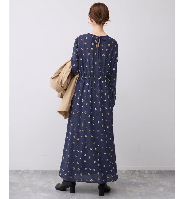 SLOBE IENA「ドットフラワーバイアスワンピース」|ワンピース|