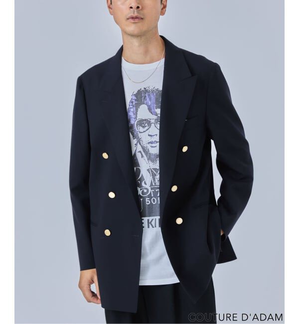 EDIFICE「COUTURE D&rsquo;ADAM (クチュール ド アダム) Blazer ジャケット(ダブル)」|テーラードジャケット|ネイビー