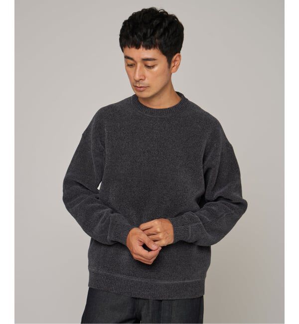 EDIFICE「《追加》シェニール ヤーン クルーネック ニット」|ニット・セーター|