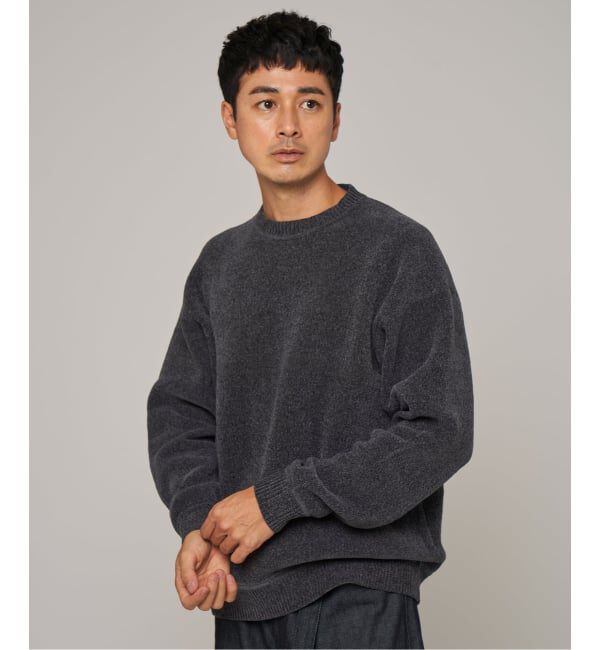EDIFICE「《追加》シェニール ヤーン クルーネック ニット」|ニット・セーター|