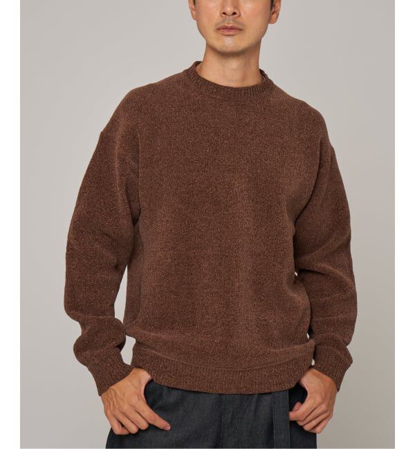EDIFICE「《追加》シェニール ヤーン クルーネック ニット」|ニット・セーター|