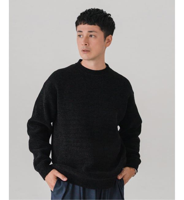 EDIFICE「《追加》シェニール ヤーン クルーネック ニット」|ニット・セーター|